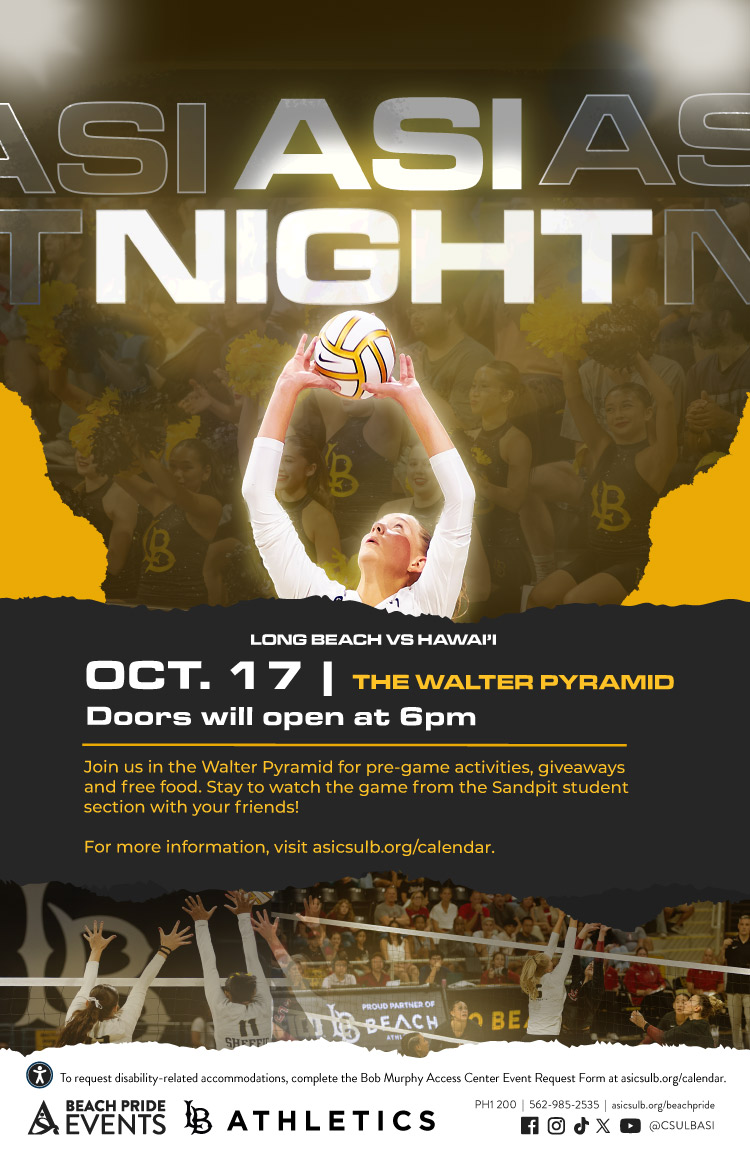 ASI Night Women's Volleyball Event Poster