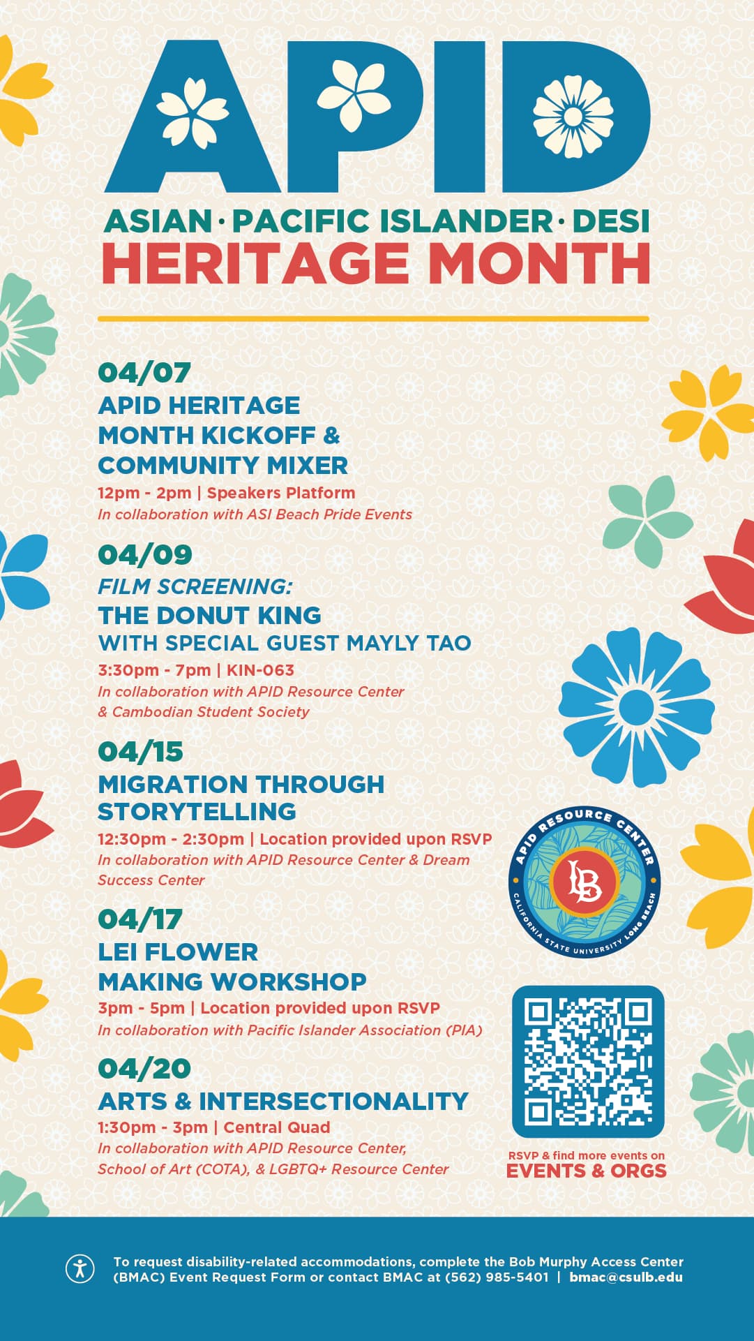 APID Heritage Month Kickof
April 7
12 to 2 p.m.
Speaker’s Platform Flier