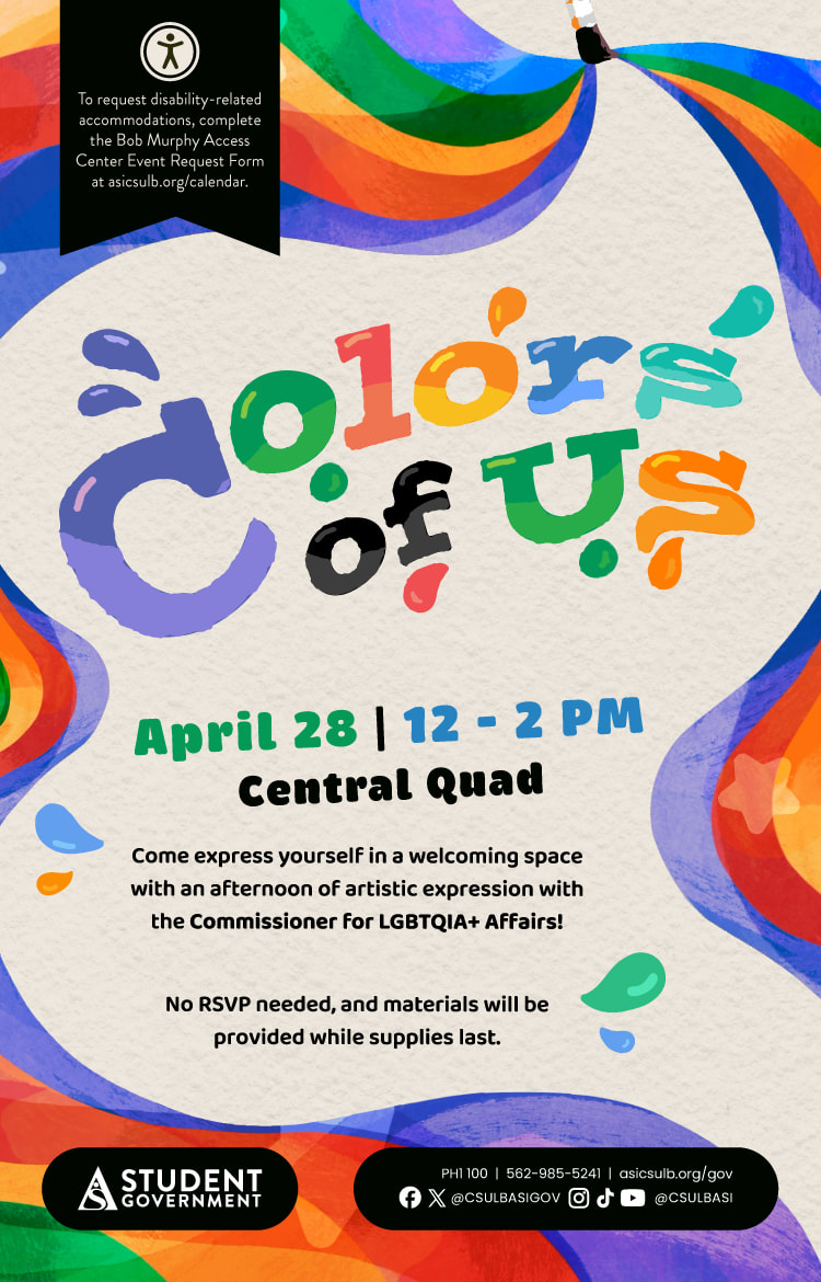 Night of Narratives       April 28       5 to 7:30 p.m.       USU Sunset Lounge