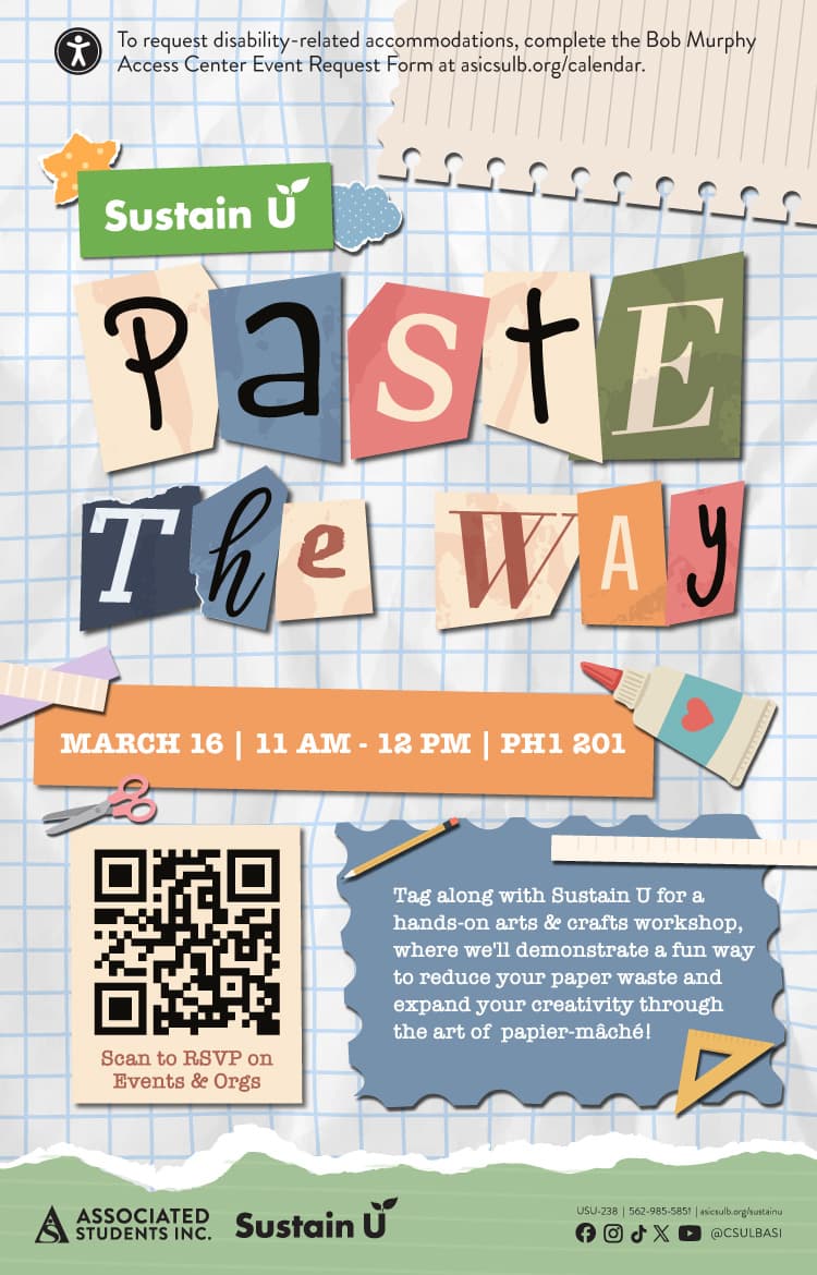 Sustain U: Paste the Way March 16 11 AM - 12 PM Grow Beach Garden